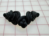 Applique - Vintage Black Knotted Cord Frog Close-Out